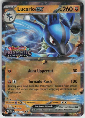 #ad Pokemon Lucario ex Prismatic Evolutions Stamp Double Rare Promo 051 131 NM $2.99
