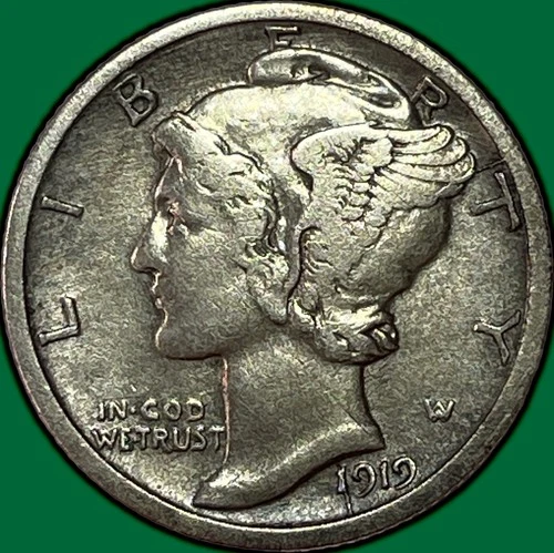 1919-D Mercury Dime Choice Very Fine VF+/XF Coin #36638