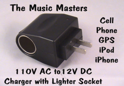 NEW! Lighter Socket Wall Outlet Battery Charger AC to 12V DC Cell Phone GPS iPod