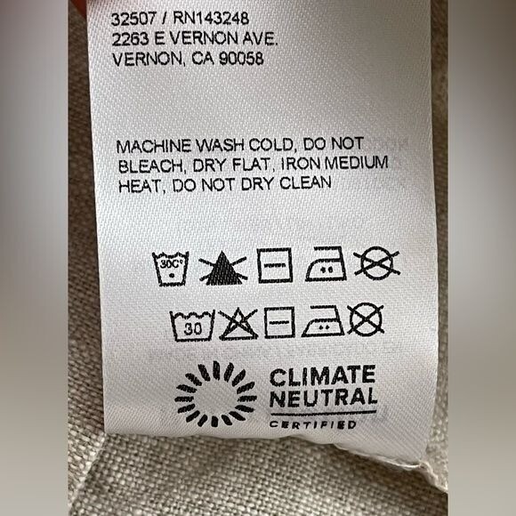 Reformation Jude Linen Wideleg Jumpsuit Oatmeal Size… Gem