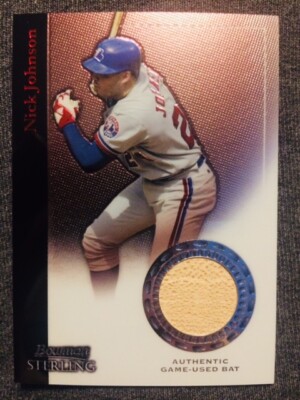 2004 Bowman Sterling Nick Johnson Game Used Bat Relic Card Mint Condition 