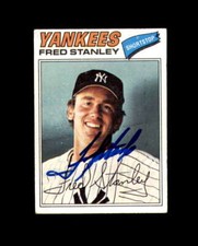 Fred Stanley Signed Original 1977 Topps New York Yankees Autograph