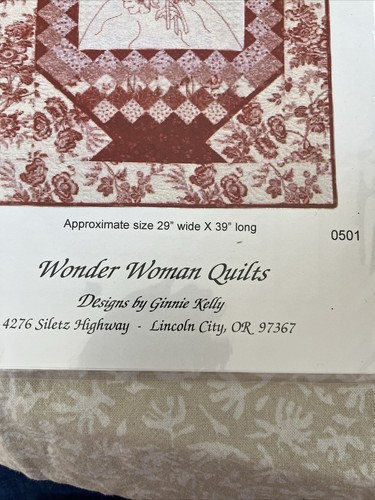 Wonder Woman Quilts Embroidery Pattern 0501 Fresh Cut Flowers Redwork 29"X39" - Picture 3 of 4