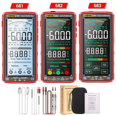 ANENG 681 682 683 Smart Digital Multimeter Ohm AC/DC Capacitance Diode Tester 