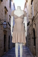 Alexander Mcqueen Wool-blend Sweetheart neck  Mini Dress XS Fabulous!