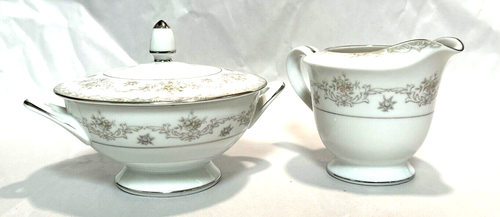 Sango Kenwood Sugar Bowl with Lid And Creamer Clean - NICE!