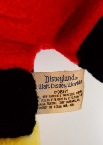 Vintage 80's Mickey & Minnie Mouse 14" Plush Disneyland Walt Disney World Parks - Picture 7 of 10
