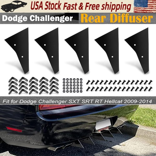 Rear Diffuser Kit V2 5 Piece for Dodge Challenger Hellcat SXT SRT RT ...