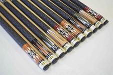 SET OF 10 POOL CUES New 58" Canadian Maple Billiard Pool Cue Stick 5 PLUS SHIP