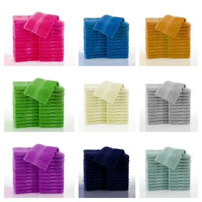 NAUSHA 12Pcs Face Cloth 100% Egyptian Combed Cotton Soft Face Flannels Wash Cloth Towel