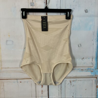 Hey Girl Women SZ M Beige Tummy Control Boy Shorts High Waist