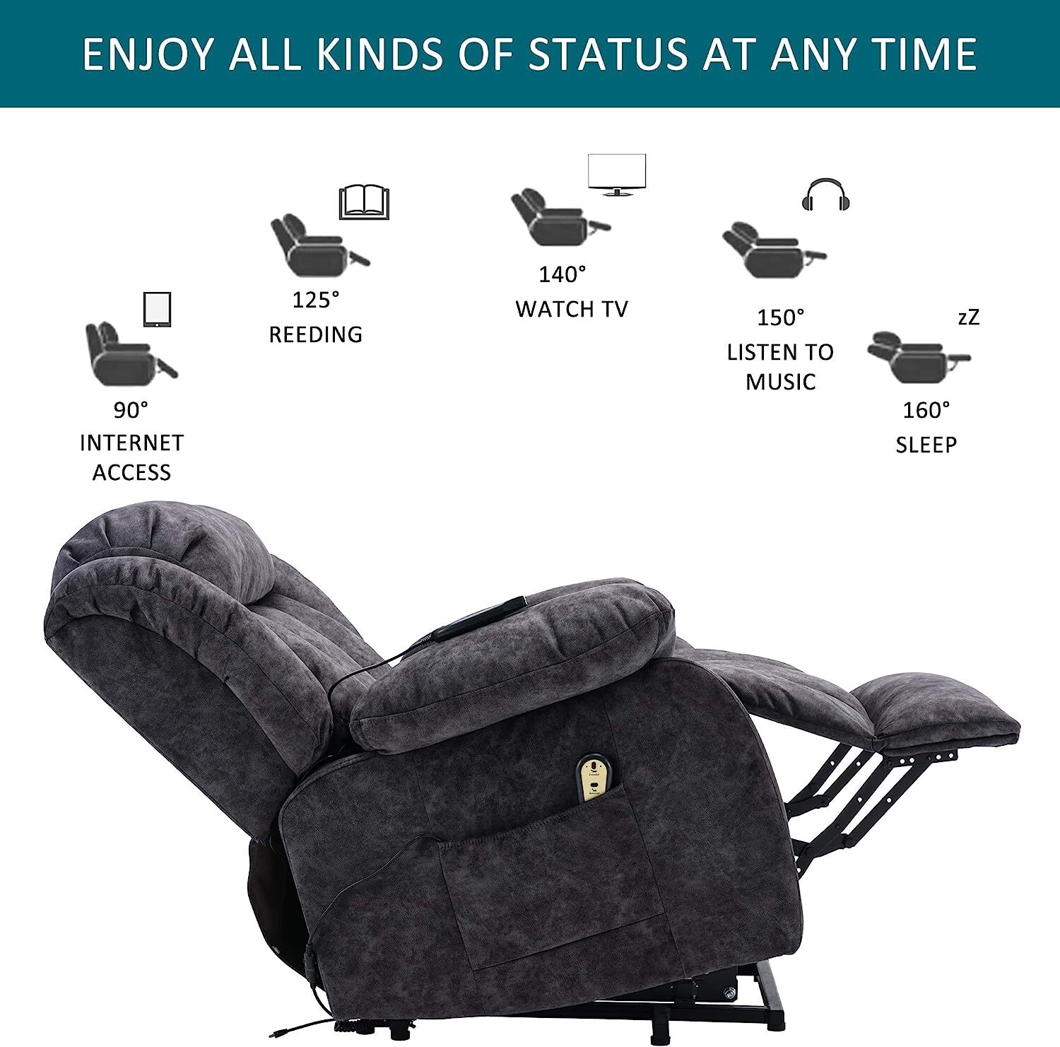 Power Lift Electric Riser Recliner Chair Massage Heat Chair Recling