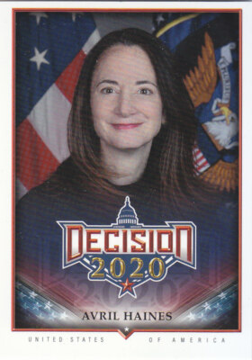 DECISION 2020 SERIES 2 AVRIL HAINES BASE CARD