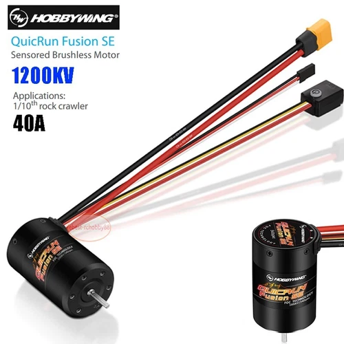HobbyWing QuicRun Fusion SE 1200KV 40A 2IN1 Motor & ESC System for 1/10th Crawl