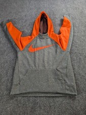 Nike Pullover Hoodie Dri-Fit Youth Therma  803895-091 Size L Boy Gray Orange