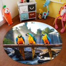 3D Animal Three Parrots NBC494695 Game Rug Mat Elegant Photo Carpet Mat Romy