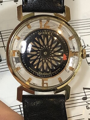 VINTAGE ERNEST BOREL KALEIDOSCOPE MEN WATCH=RUN