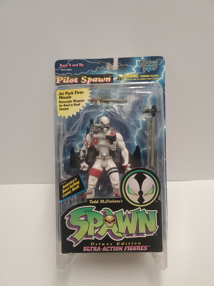 PILOT SPAWN White Variant Spawn Deluxe Ultra Action McFarlane 1995