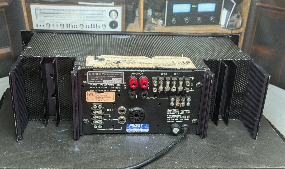 Crown Stereo Power Amplifier Ps-200 PS200 for sale online | eBay