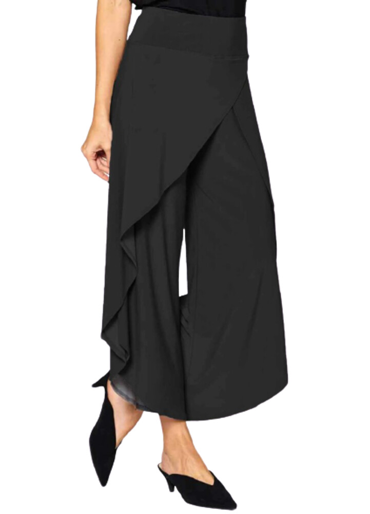 ★Binary01☆Runz Wrap Layered Wide Pants Focus by JJ Women's Wrap Flood Pants-IT134 | eBay