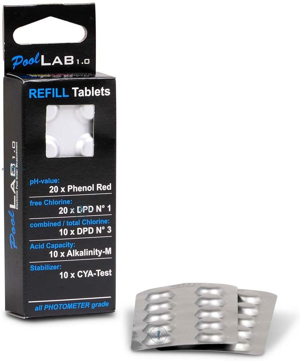 Pool Lab 1.0 Photometer Refill Tablets Pack DPD Phenol Red Alkalinity CYA Tester