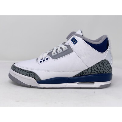 Air Jordan 'Midnight Navy' White Sneakers, Size 5Y BNIB