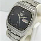 Seiko 5 Automatic 6309-5120 Black Dial Day/Date Tv Shape Vintage Watch SMI122KS7