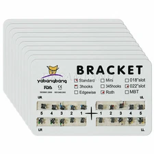 200 pcs Dental Orthodontic Brackets Braces Mini Roth Slot.022 3 Hooks #2 FDA