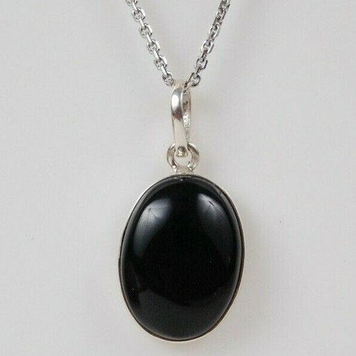 Solid 925 Sterling Silver Black Onyx 