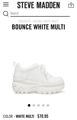 steve madden bounce white multi