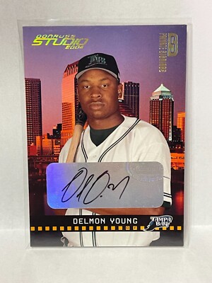 2004 Studio Private Signings Autograph Auto DELMON YOUNG #'d/ 64/73