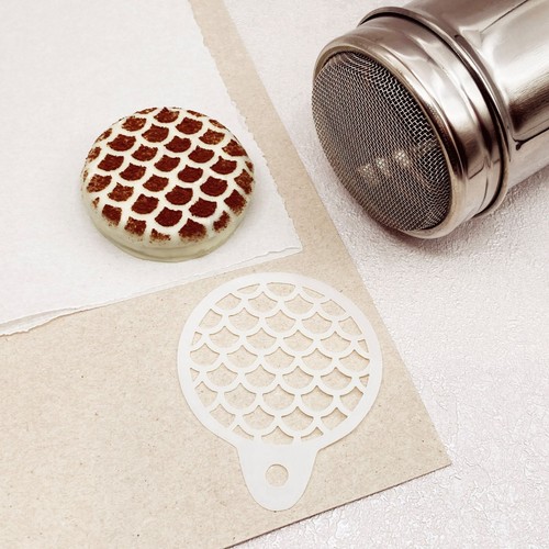 Pineapple Waves Macaron Oreo Cookie Stencils Small Mylar Set Of 2 Baking Bake - Picture 11 of 13
