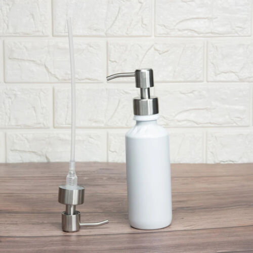 304 Stainless Steel Hand Liquid Soap Pump Dispenser Head Nozzle for Bathroom Kit - Picture 5 of 24