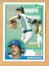 MOOSE HAAS MILWAUKEE BREWERS #503 - TOPPS NM-MT 1983