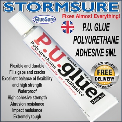 P.U Glue Clear Polyurethane Adhesive 5ml Flexible Waterproof Bonds most ...