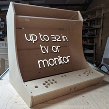 DIY "TINY" Bartop / Tabletop Arcade Cabinet Kit for 32in TV or 32in Monitor HAPP