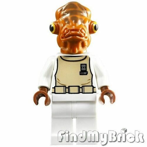 SW105 Lego Star Wars Admiral Ackbar Minifigure Mon Calamari from 7754 75003 NEW 