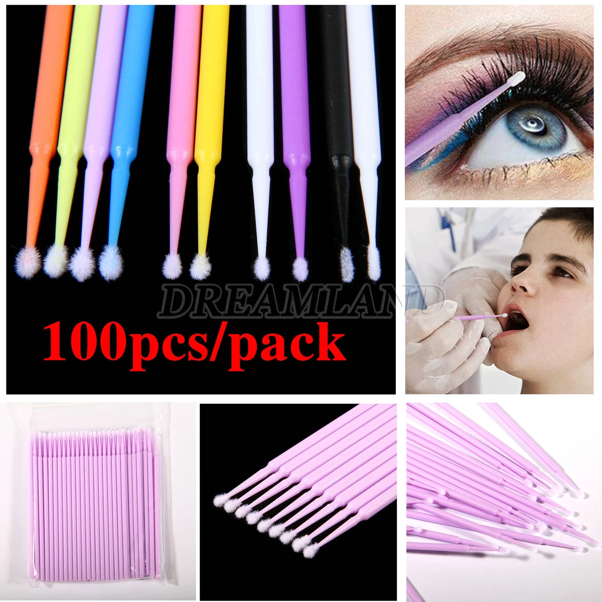 Eyelash Extension Brush Disposable Cotton Swab Dental Micro Applicator China Dental Micro