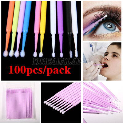 100 Microbrush Micro Brush Applicator Tips (Regular, Fine, Super Fine) Dental