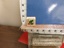 holiday design holly berry with scrolls decorate rubber stamp 29w