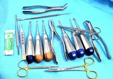 GERMAN 25 PCS  DENTAL SURGERY EXTRACTING ELEVATORS FORCEPS INSTRUMENT KIT SET