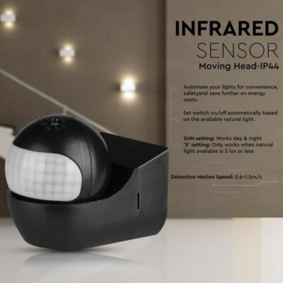 PIR Infrarot Bewegungswandsensor 400W automatische Umschaltung V-TAC