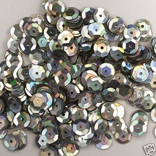 Sequins Silver Iris 8mm Round Cup 400 pieces or 4,750 pieces Loose HQ