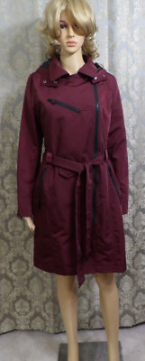 Avec Les Filles Moto Coat Maroon size Medium (8/10) NWT