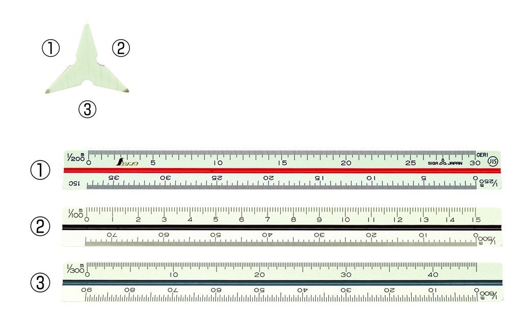 suiページ SHINWA Triangle Various Scale Measure Ruler Ruler Stationery 15cm