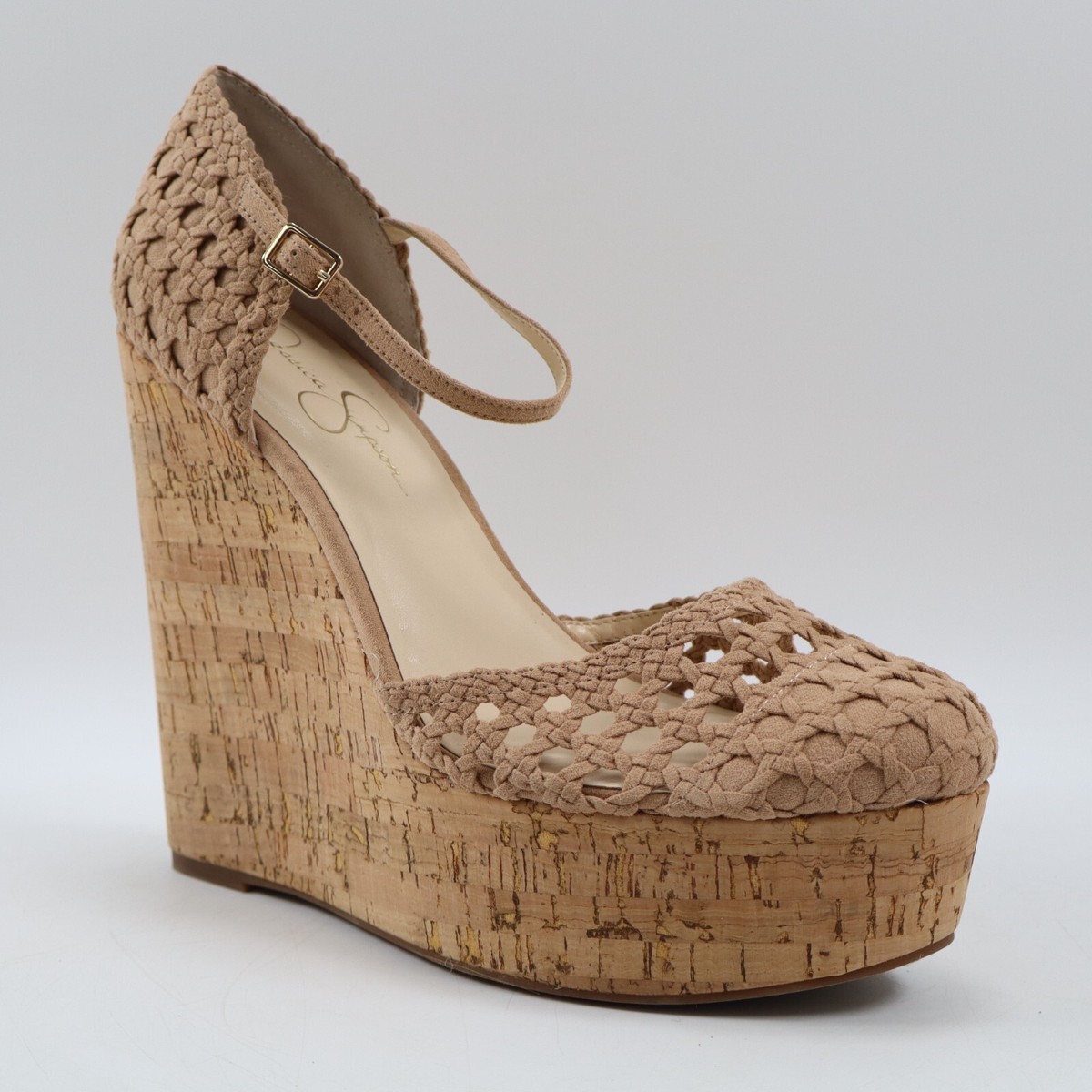 NEW Jessica Simpson Marshela Cork Wedge Ankle Strap Sandals