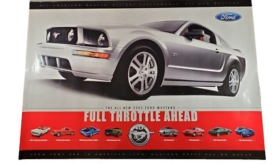 Ford Mustang GT 2005 Full Throttle 40th Anniversary Muscle Car Poster 36''x24''