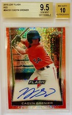 2018 Leaf Flash Cadyn Grenier Red #5/5 BGS 9.5/10 Star Prospect Beautiful Auto!
