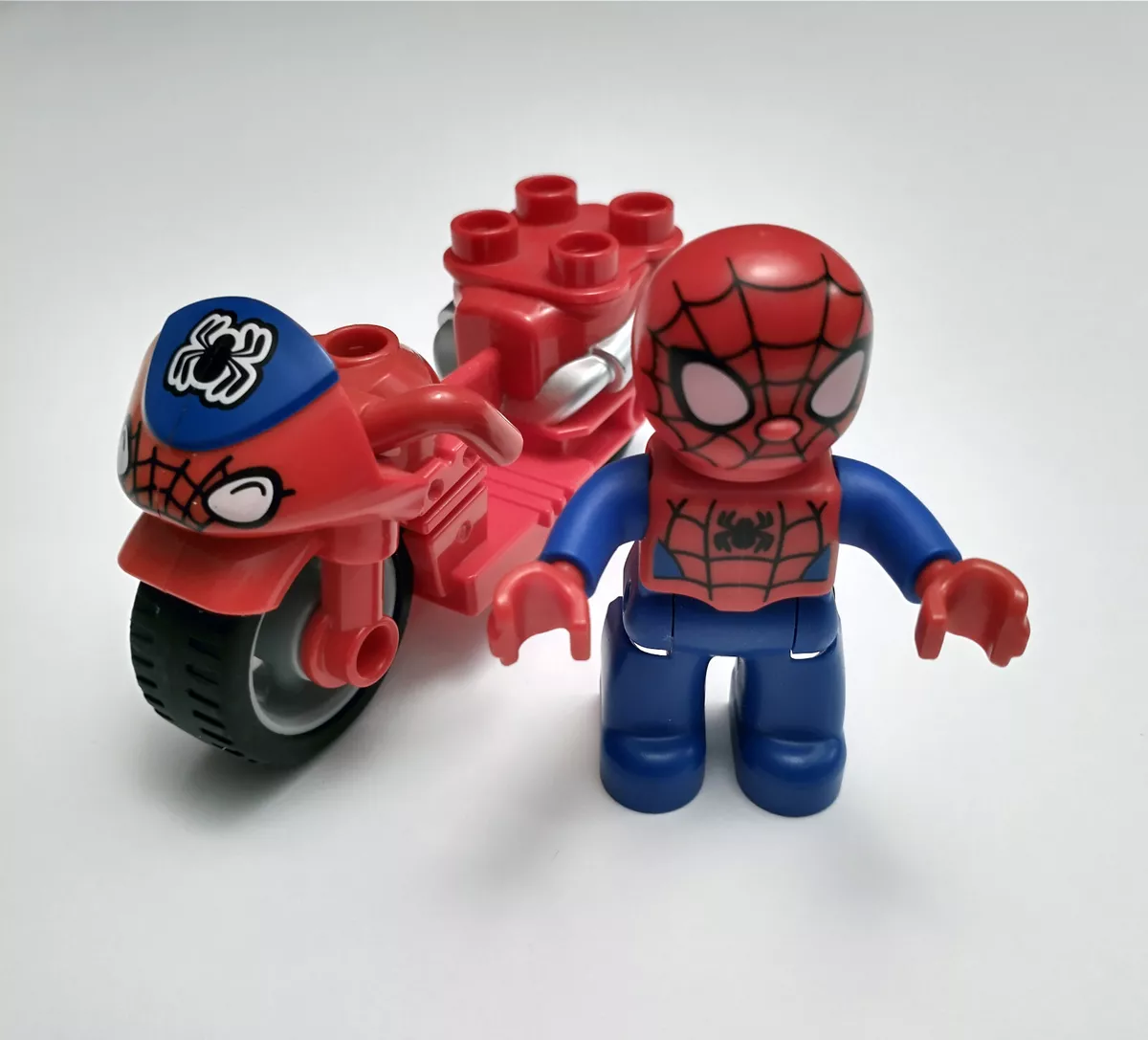 Lego Duplo Spiderman Figure With Motorcycle Marvel Super Hero