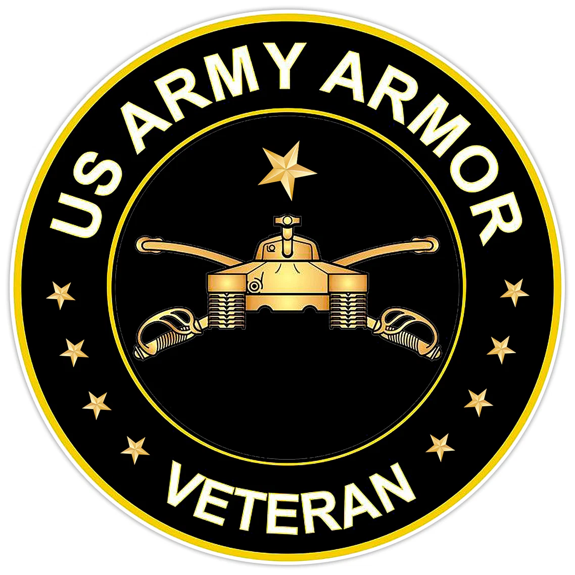 US Army Armor Veteran Bumper Sticker